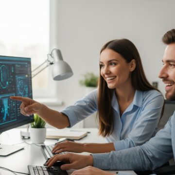 Deux consultants cybersécurité ravis de faire leur travail