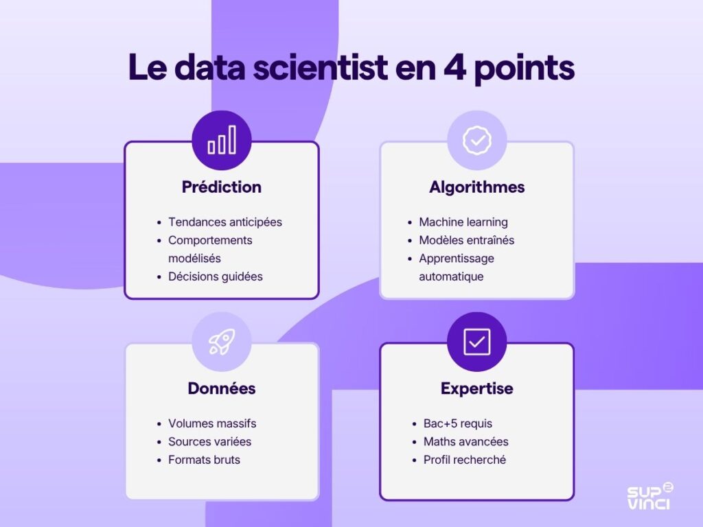 Le data scientist en 4 points