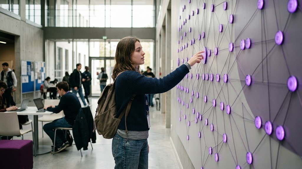 Une étudiante sui choisit un langage de programmation