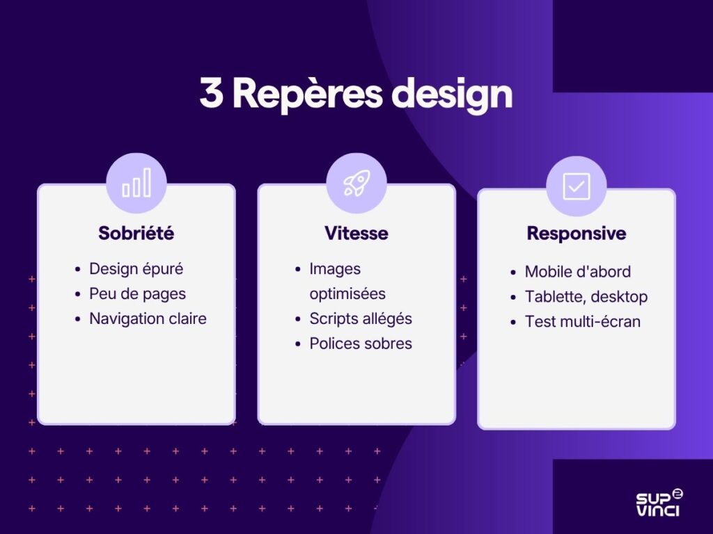 Trois repères design dans un portfolio de développeur web