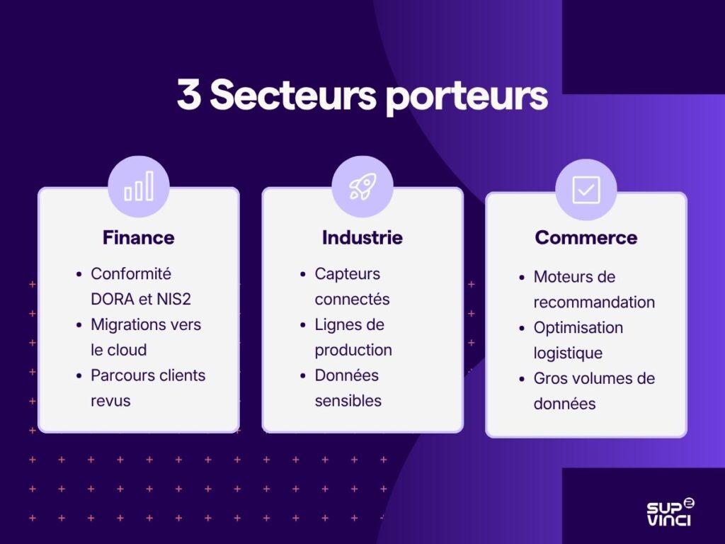 3 secteurs porteurs pour les entreprises qui recrutent en alternance informatique