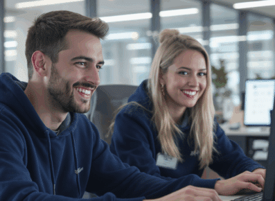 2 techniciens en maintenance informatique