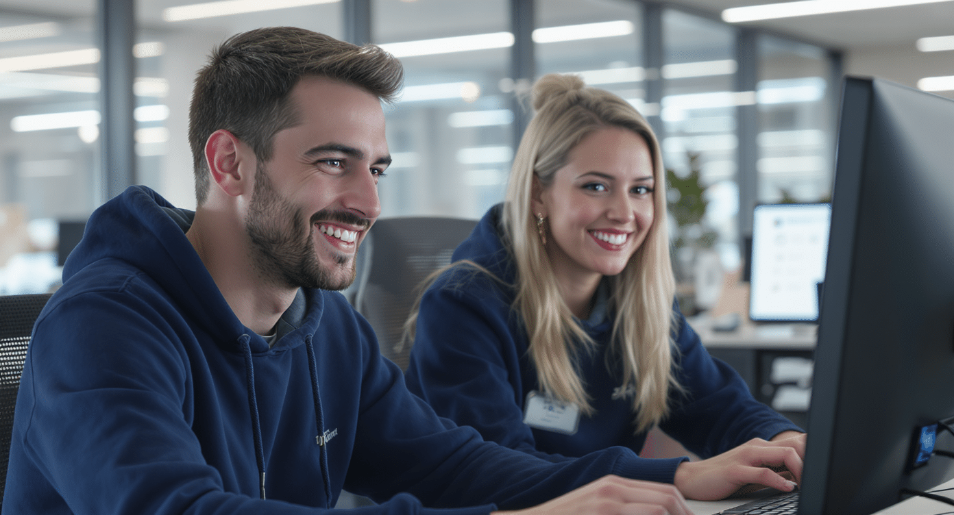 2 techniciens en maintenance informatique